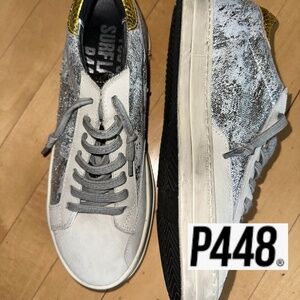 Like New P448 John  glitter low top sneaker, 38/8  CB2323